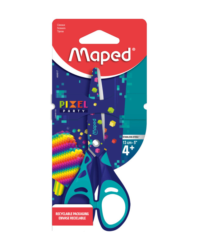 BLISTER CISEAU 13CM PIXEL PARTY MAPED
