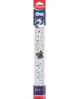 REGLE PLAT 30CM DC FLEXIBLE PIXEL PARTY MAPED