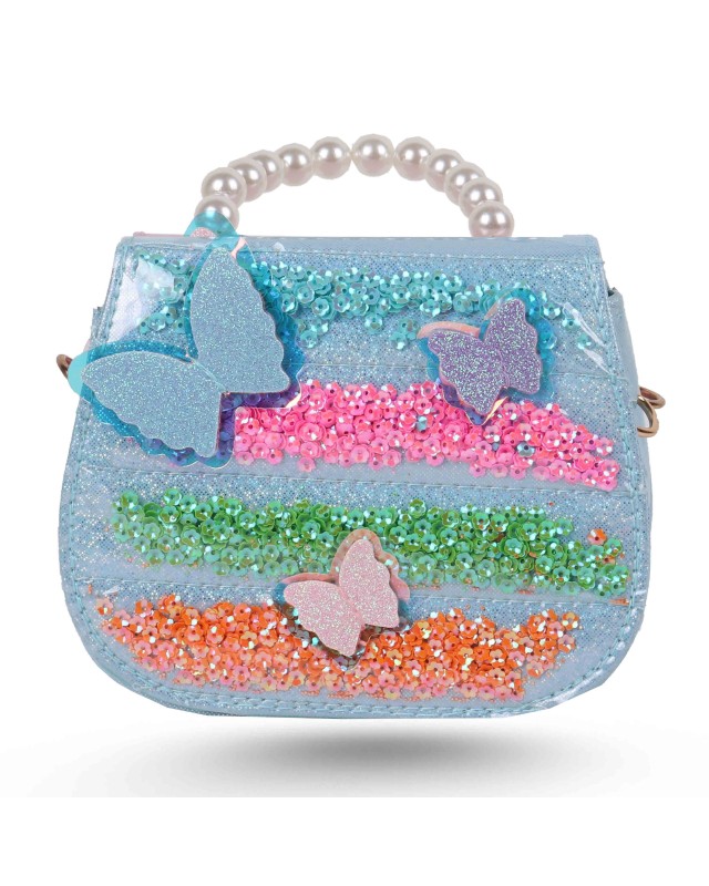 SAC A MAIN + DES PAPILLONS PAILLETE