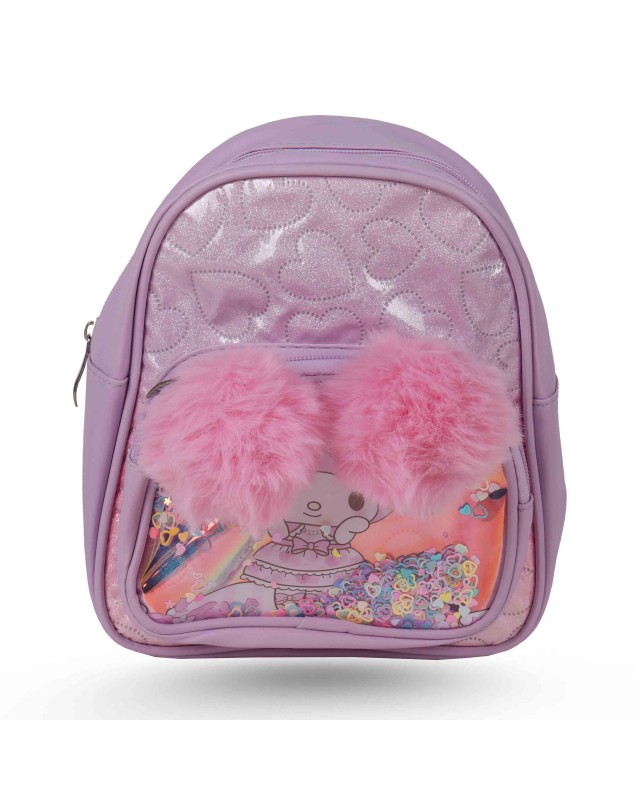SAC A DOS ENFANT + POMPONS