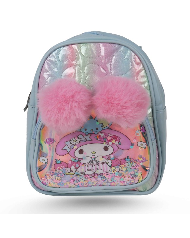 SAC A DOS ENFANT + POMPONS