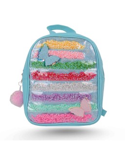 SAC A DOS + DES PAPILLONS PAILLETE