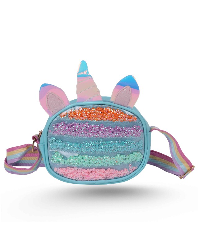 SAC A BANDOULIERE UNICORN PAILETTE
