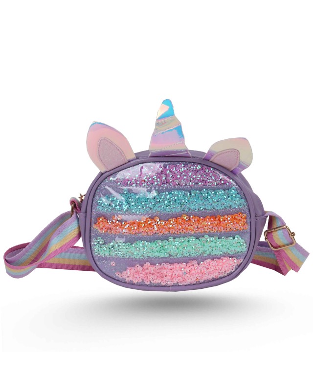 SAC A BANDOULIERE UNICORN PAILETTE