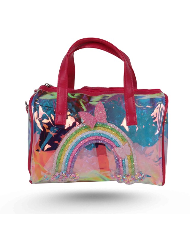 SAC A MAIN TRANSP + ARC EN CIEL
