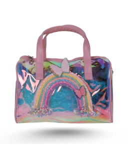 SAC A MAIN TRANSP + ARC EN CIEL