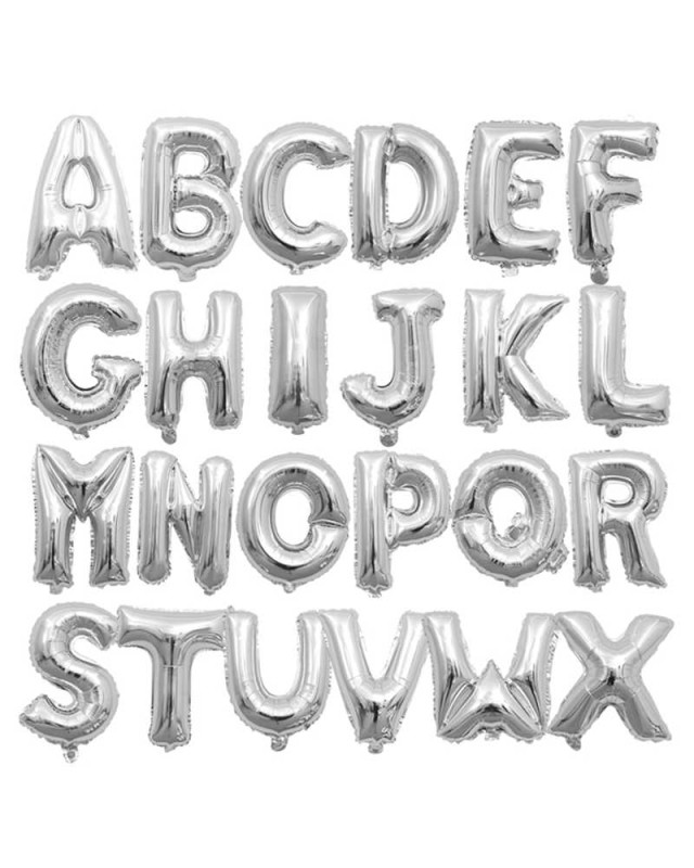 Lettre Gonflable 32 Cm Argent