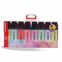 POCH DE 8 FLUO BOSS PASTEL STABILO