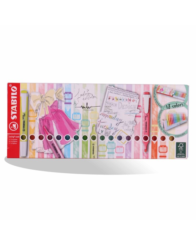 POCH 18 FLUO SWING COOL PASTEL STABILO