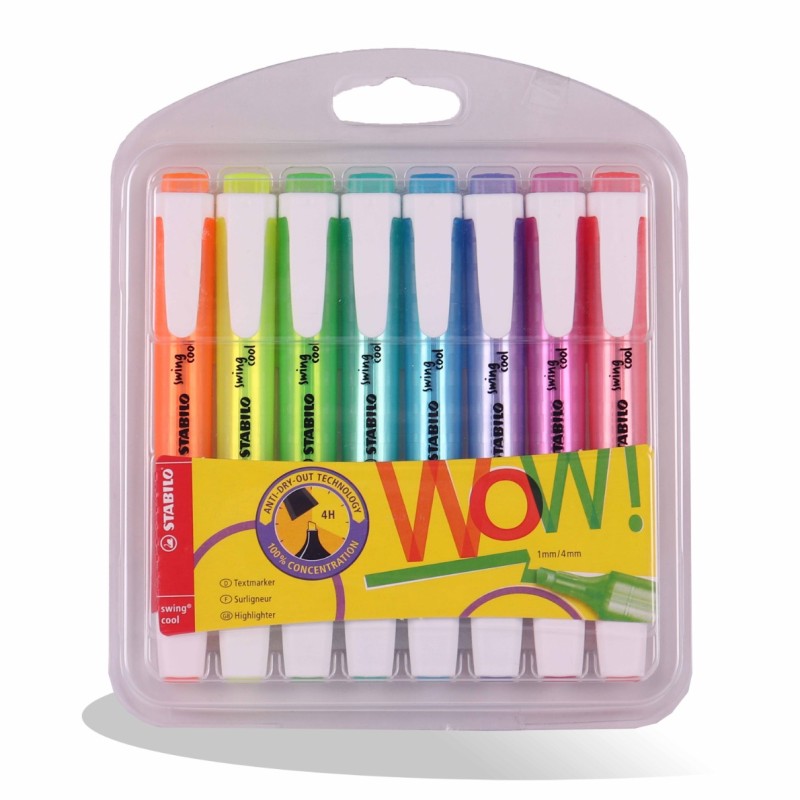 POCH DE 8 FLUO SWING COOL STABILO