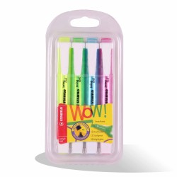 POCH DE 4 FLUO SWING COOL STABILO