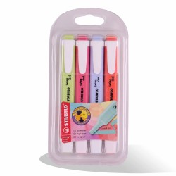 POCH DE 4 FLUO SWING COOL PASTEL STABILO