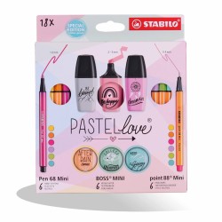 POCH DE 18 PASTEL LOVE STABILO