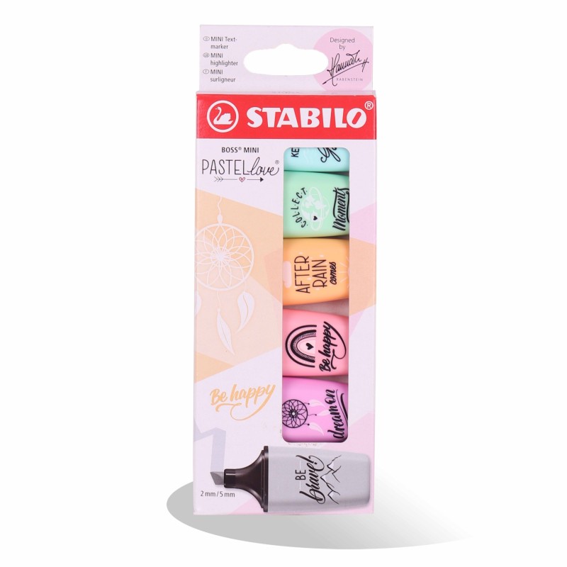 POCH 6 FLUO MINI PASTEL LOVE STABILO