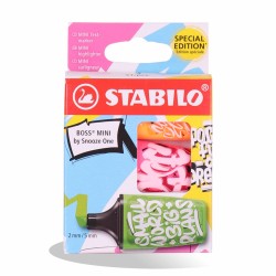 POCH DE 3 FLUO MINI BOSS SNOOZE STABILO