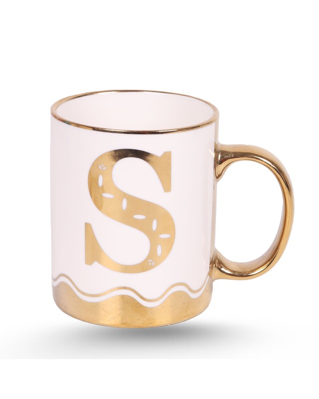 Tasse Céramique Dorée - Alphabets