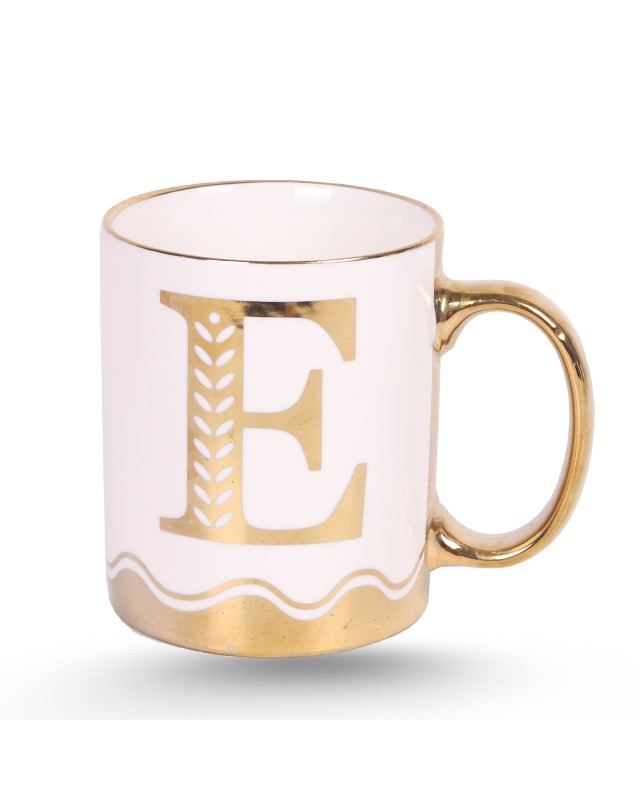 Tasse Céramique Dorée - Alphabets