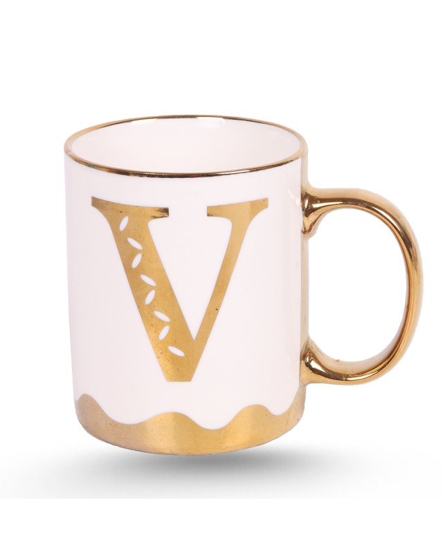 Tasse Céramique Dorée - Alphabets