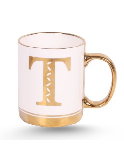 Tasse Céramique Dorée - Alphabets