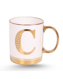 Tasse Céramique Dorée - Alphabets