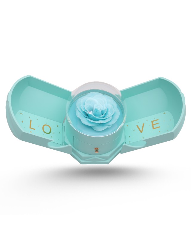 Porte Bague Motif Love + Fleur