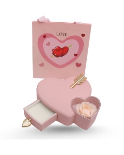 Coffret Porte-Bijoux 2 Cœurs