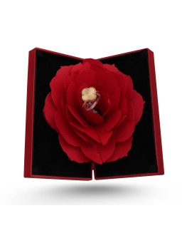 Coffret Rectangle Porte Bague + Fleur