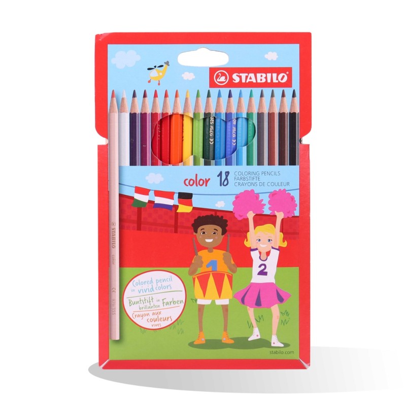 CRAYON COUL 18/18 COLOR FONCEE STABILO
