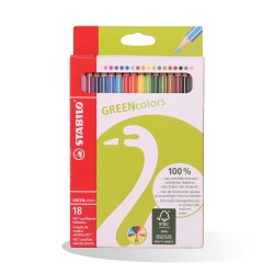 CRAYON COUL 18/18 GREEN STABILO