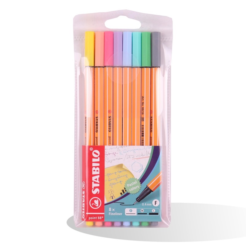 POCH 8 STYLO 88 PASTEL STABILO