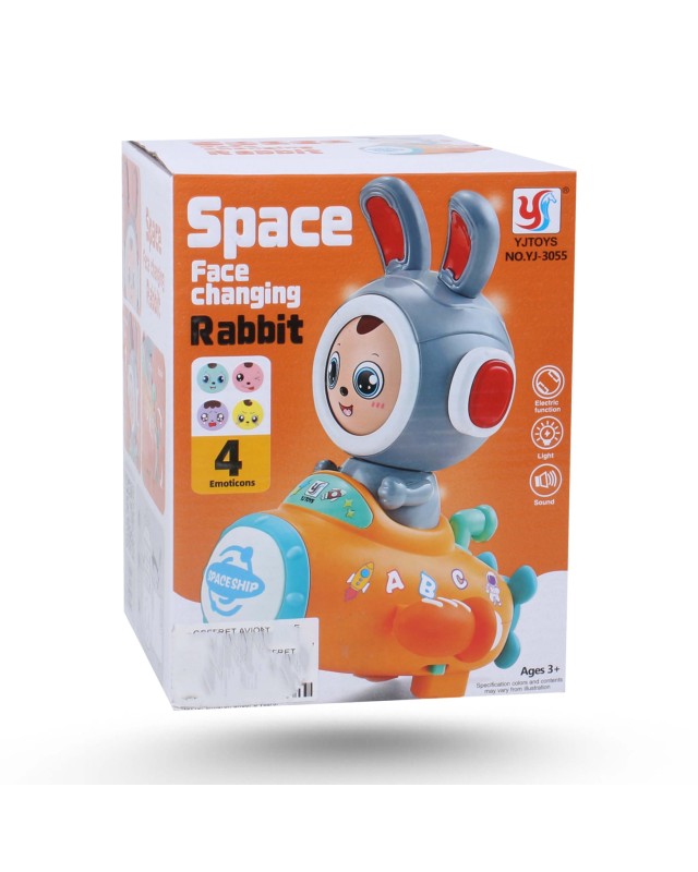 Lapin musical à visage changeant