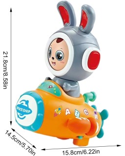 Lapin musical à visage changeant