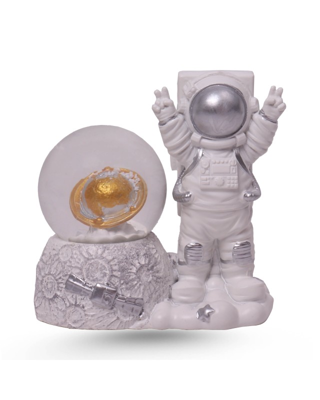 Boule De Neige - Grand Modèle - Astronaute Argent
