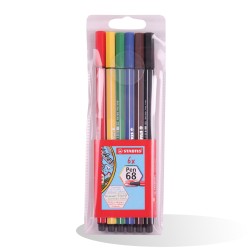 POCH 6 STYLO POINTE 68 STABILO