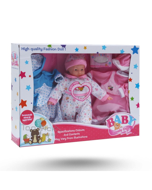 COFFRET POUPEE + VETEMENTS BABY LOVELY