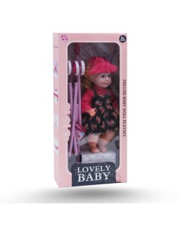COFFRET POUPEE HABILLE + POUSETTE LOVELY BABY