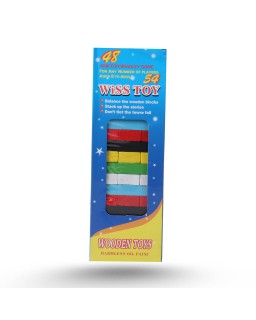 Jeu Battons 54 Pièces Bois En Couleur T1