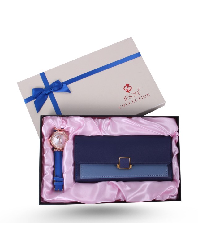 COFFRET PORTE FEUILLE + MONTRE JESOU