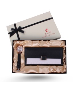 COFFRET PORTE FEUILLE + MONTRE JESOU