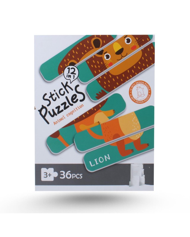 Puzzle Stick 12en1 - Cognition Des Animaux