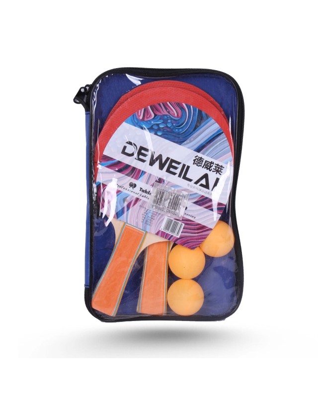 Raquette De Tennis De Table + 3 Ballons
