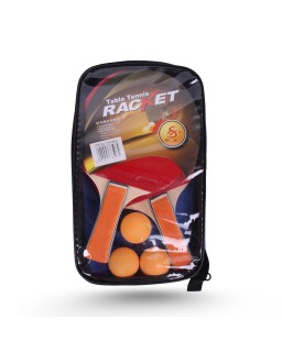 Raquette De Tennis De Table Luxe + 3 Ballons