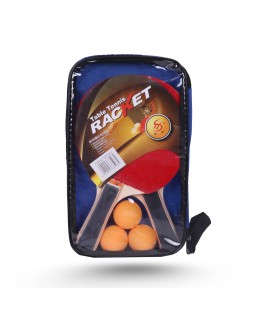 Raquette De Tennis De Table Luxe + 3 Ballons