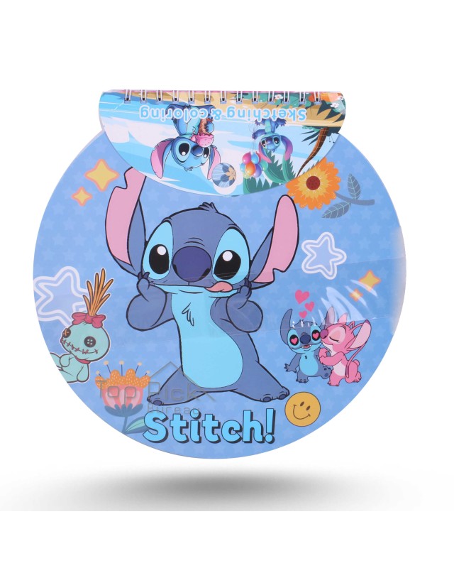 Livre De Coloriage Rond Disney - Stitch Bleu