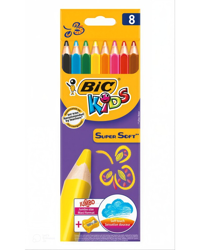 CRAYON COUL 8/18 JUMBO+ 1 T-C SUPER SOFT BIC
