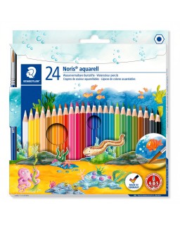 CRAYON COUL AQUA 24/18 + 1 PINCEAU STAEDTLER