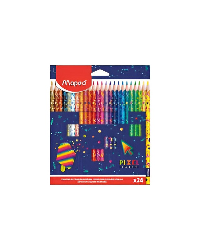 CRAYON COUL 24*18 PIXEL PARTY MAPED