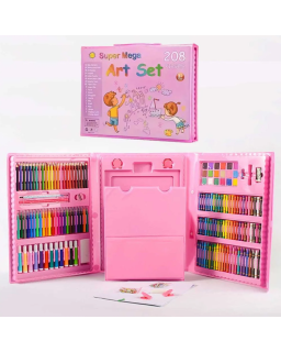 Coffret Coloriage - 208 Pièces - Rose