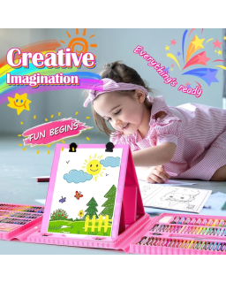 Coffret Coloriage - 208 Pièces - Rose