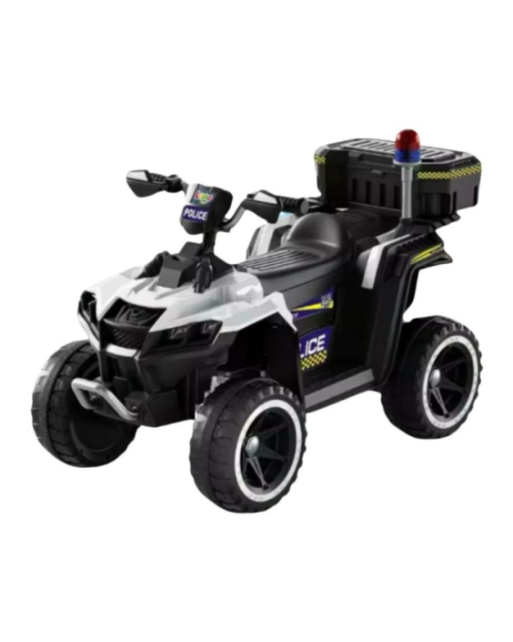 Kwad à Batterie - Police - Blanc